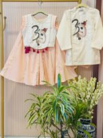 Om Ganehsa Crop Top Plazzos Set - Image 2