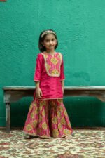 Gotta Embroidery On Printed Sharara Set - Image 24