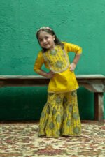 Gotta Embroidery On Printed Sharara Set - Image 15