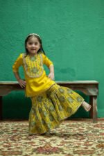 Gotta Embroidery On Printed Sharara Set - Image 12