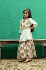 Gotta Embroidery On Printed Sharara Set - Image 6