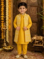 Geometric Gottalace Jacket Kurta Set - Image 2