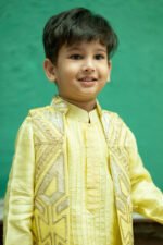 Geometric Gottalace Jacket Kurta Set - Image 4