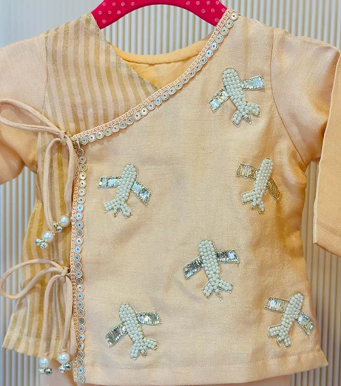 Peach Pearl Airplane Jamna Set - Image 3