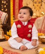 Kamal Jyoti Nehru Jacket Kurta Set for Boys