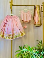 Gulab gotta mirror Lehenga Set For Girls - Image 2