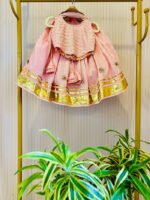 Gulab gotta mirror Lehenga Set For Girls - Image 3