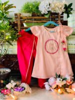 Padma Lakshmi Feet Embroidered Kurta Dhoti Set for Girls - Image 2