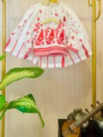 Dhakai Cotton Printed Lehenga Set For Girls - Image 4