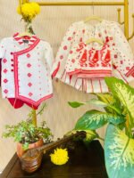 Laal Phool Dhakai Angarakha kurta Set for boys - Image 2