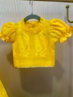 Basanti Dhakai Cotton Lehenga Set for Girls - Image 3