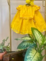 Basanti Dhakai Cotton Lehenga Set for Girls - Image 5