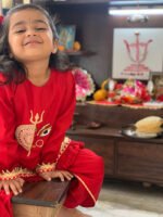 Durga Shakti Kurta Dhoti Set For girls - Image 3