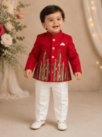 Rajkumar Beadwork Bandhgala Set - Image 2