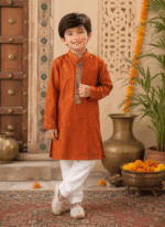 Kesariya Rang Kurta Set