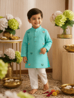 Mishri Kurta pyjama Set For Boys - Image 4