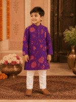 Kesariya anaras Gul Kurta Set - Image 3
