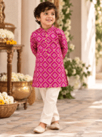 Bandhej Rangrej Kurta Pyjama Set