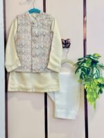 Meher Pastel Brocade Jacket Set - Image 2