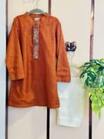 Kesariya Rang Kurta Set - Image 2